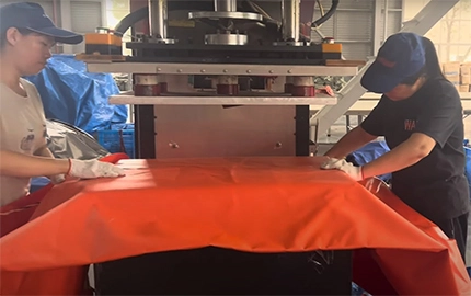 Producción de alta frecuencia de lona de camión